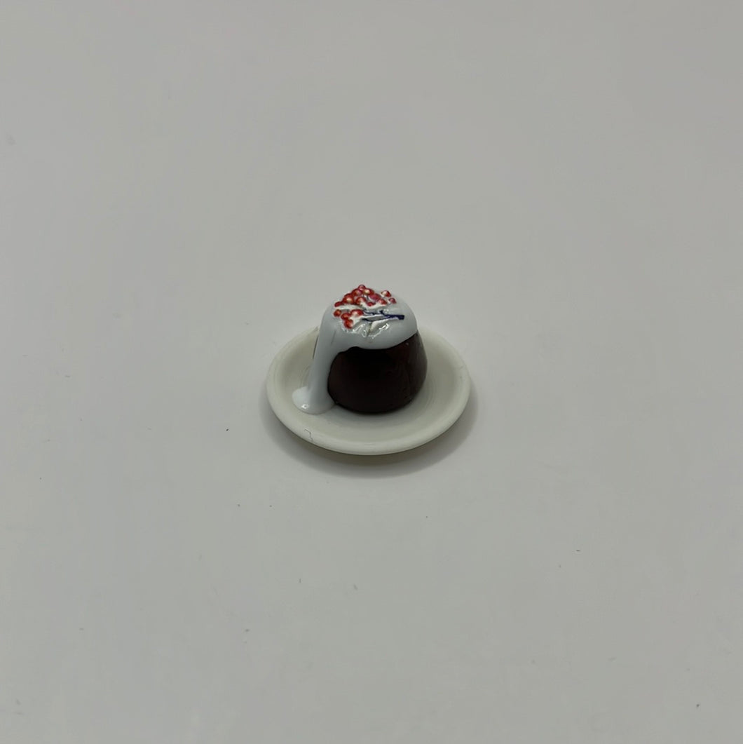 ZR186 - Christmas pudding with brandy cream