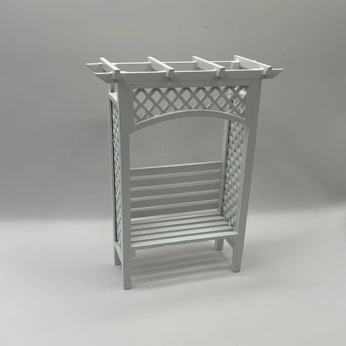 OUT056 - White arbour bench