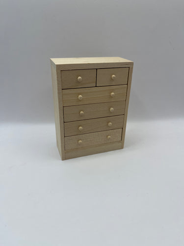 BEF072 - Bare wood tall chest of drawers