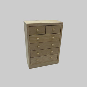 BEF072 - Bare wood tall chest of drawers