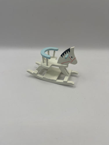 NUR003 - Blue and white rocking horse