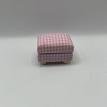 Load image into Gallery viewer, DF1164 - Pink checked footstool