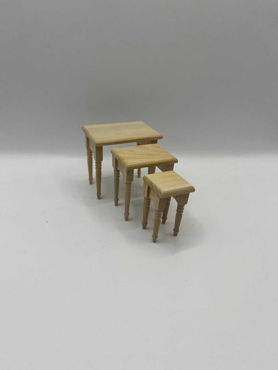 BEF196 - Bare wood nest of tables