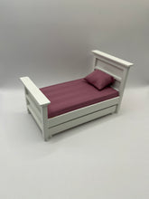 Load image into Gallery viewer, AB126 - White single bed with pull out guest bed