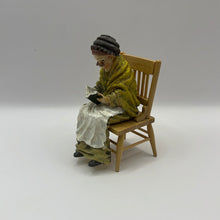 Load image into Gallery viewer, DP311 - Resin seated old lady reading