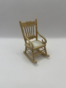 LOU029 - Bare wood rocking chair