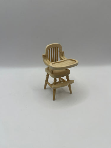 NUR063a - Bare wood high chair
