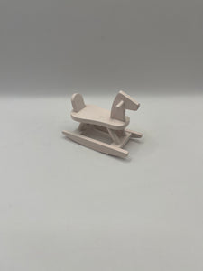 NUR013 - Pale pink rocking horse