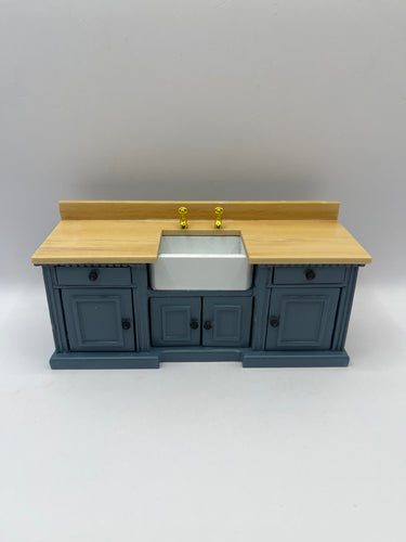 9334 - Contemporary blue Belfast sink unit