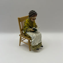 Load image into Gallery viewer, DP311 - Resin seated old lady reading