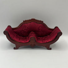 Load image into Gallery viewer, LOU031 - Luxury red satin carved sofa