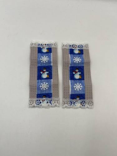 YD084 - Pair of Christmas snowman towels