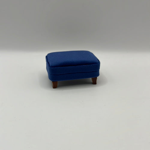 LOU046 - Modern royal blue footstool