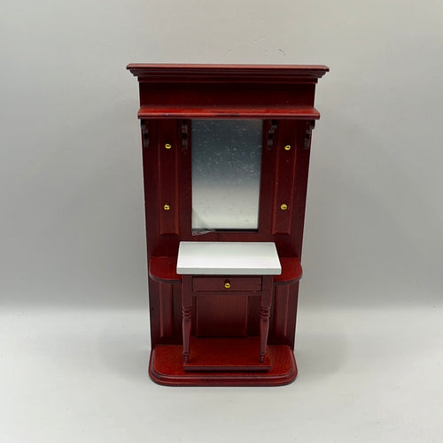 DEC141 - Mahogany hall stand with mirror