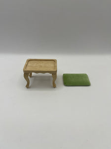 BEF074 - Bare wood upholstered stool