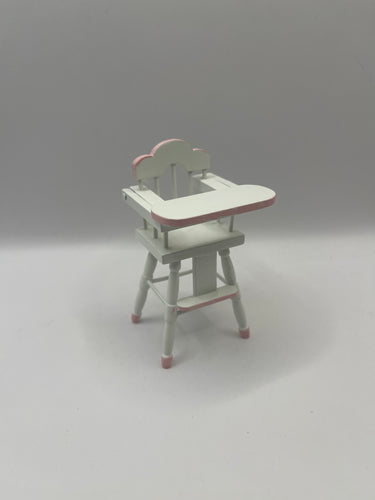 NUR001 - Pink and white high chair