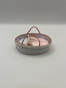 YD085 - Pink and white Moses basket