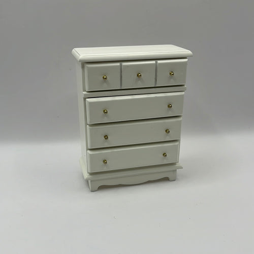 AB013 - Tall white chest of drawers