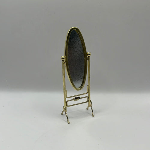 DEC017 - Brass oval full length mirror