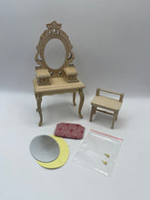 Load image into Gallery viewer, BEF171 - Bare wood dressing table &amp; stool